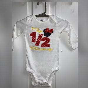 Carter’s (1/2 birthday) onesie (baby girl)